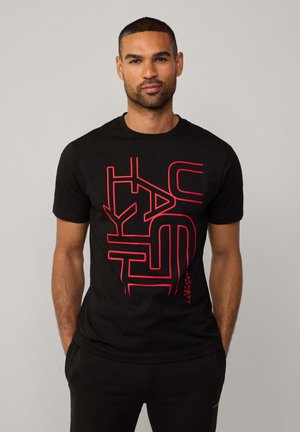 Hackett London LASER GRAPHIC TEE - T-shirt imprimé - black