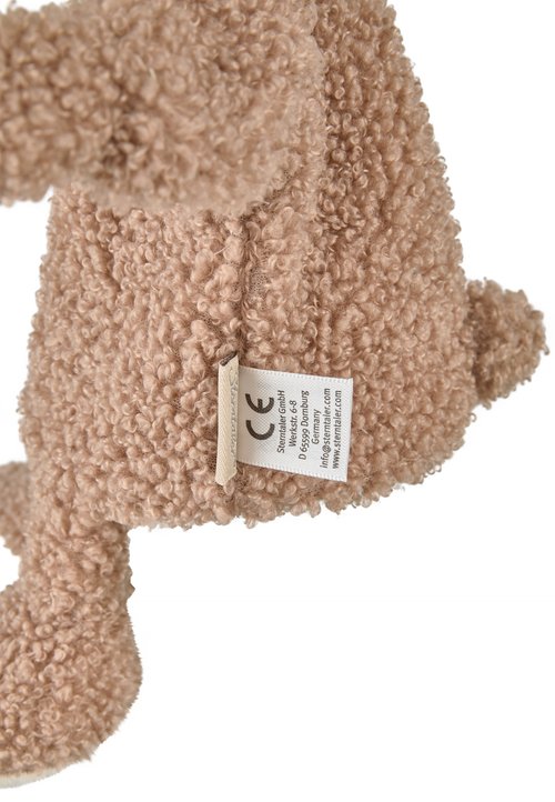 SIGIKID 39290 rabbit patchwork, sweety, girls and boys, cuddly toy recommended from birth, beige/blue