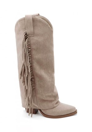 SANTIAGS - Bottes de cowboy / motard - taupe
