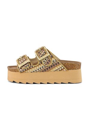Muiltjes met hak - brown