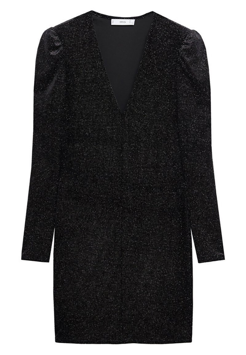 Mango Etui-jurk zilverkleurig Mango Etui-jurk zilverkleurig