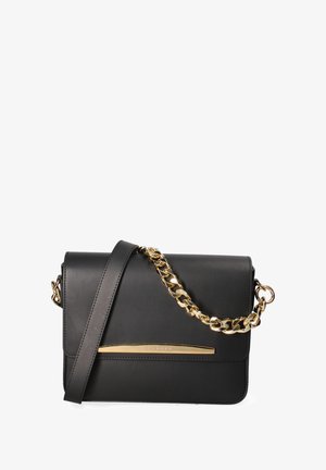 John Richmond SHOULDER - Handbag - black and gold