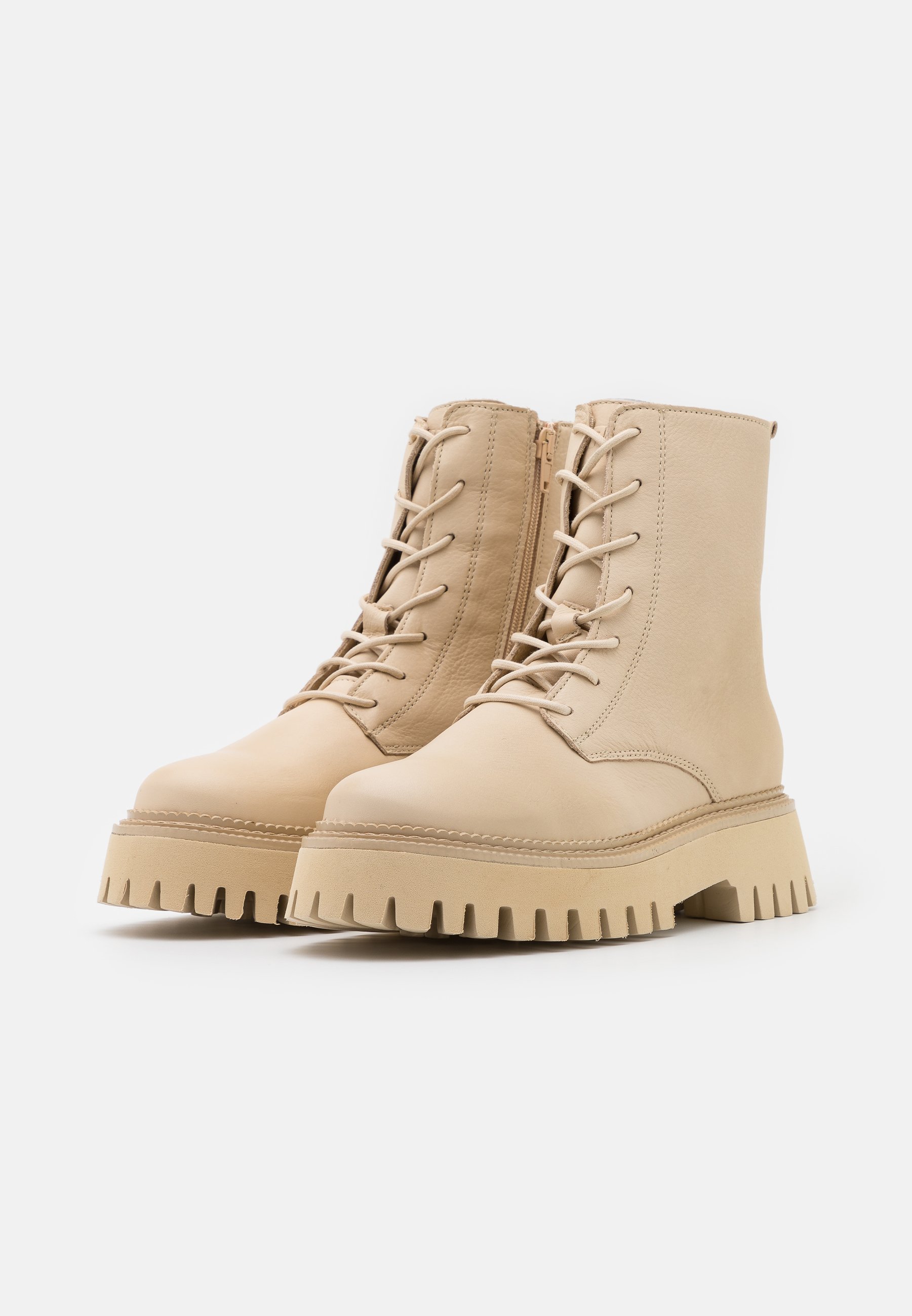 GROOV Y Enkellaarsjes met plateauzool camel GROOV Y Enkellaarsjes met plateauzool camel