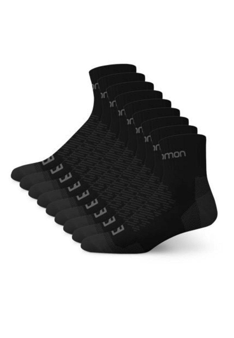 Herren Unterhosen | Salomon QUARTER VENTILATION ACTIVE 6 PACK Socken black antra/schwarz - MF37140 Herren Unterhosen | Salomon QUARTER VENTILATION ACTIVE 6 PACK Socken black antra/schwarz - MF37140