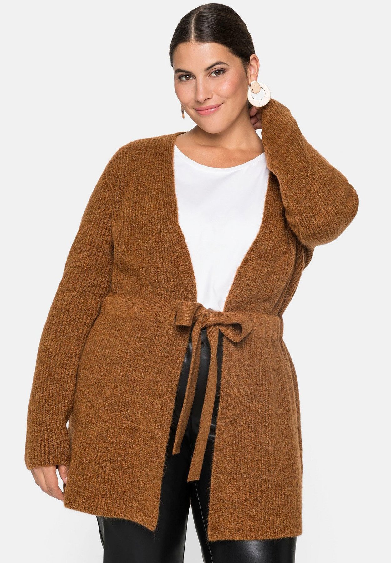 cognac cardigan