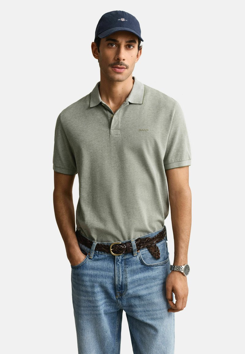 GANT TWO-TONED - Polotričko - dry herb green