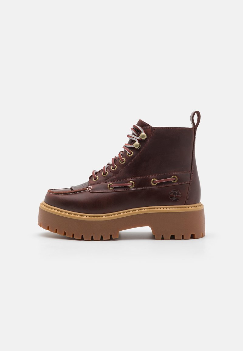 Timberland STONE STREET BOOT - Gležnjarji z vezalkami - burgundy