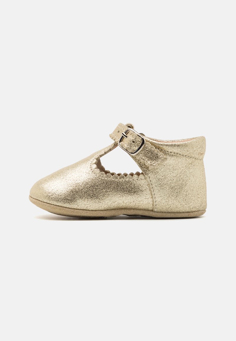 Petit Nord Copenhagen BABY SCALLOP T-BAR UNISEX - Tøfler - goldie
