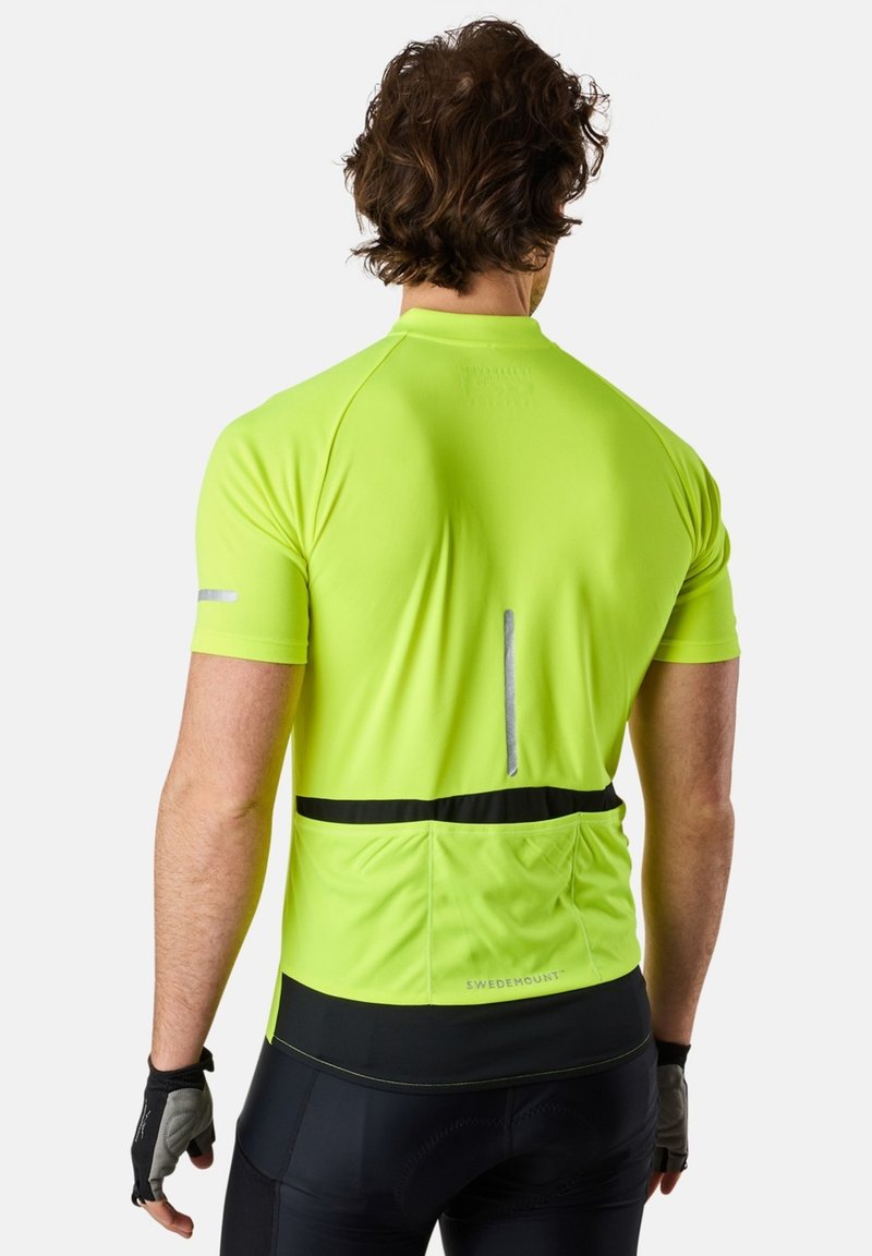 Maillot de cyclisme jaune à manches courtes pour femme