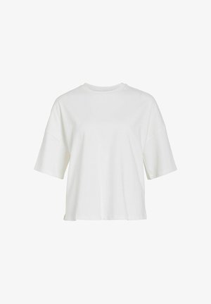 VILA, SHORT-SLEEVED T-SHIRT VILYRICA ROUND NECK - Camiseta básica - snow white
