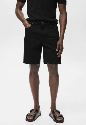 Mango REGULAR-FIT - Shorts di jeans - black denim