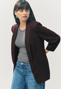 Next RUCHED  - Blazer - burgundy striped
