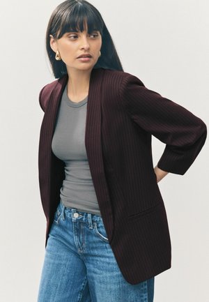 Next RUCHED  - Blazer - burgundy striped