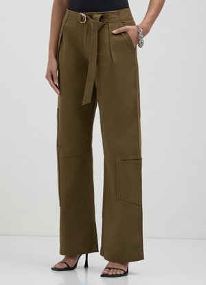 Calliope CON CINTURA - Pantalon classique - verde