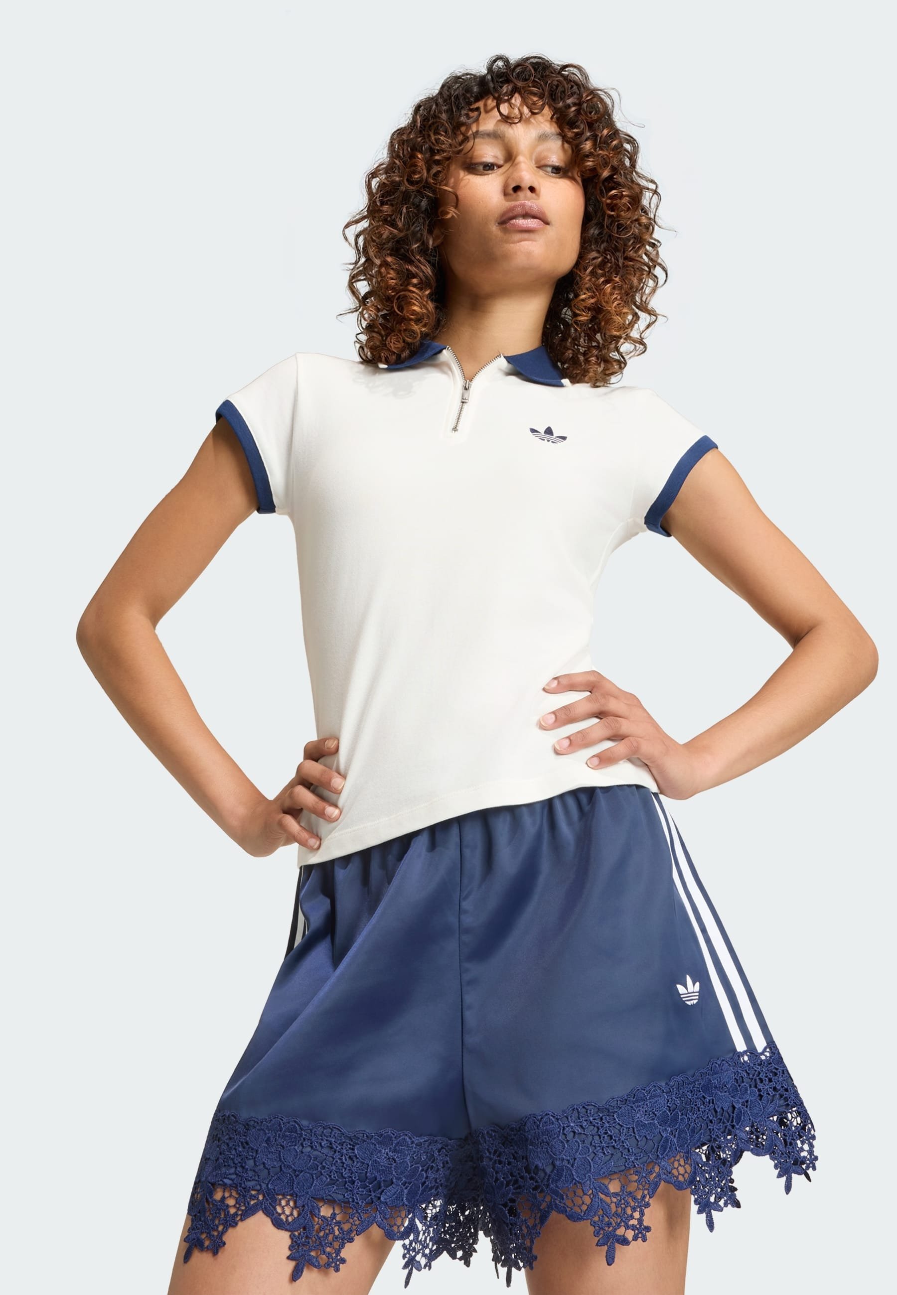 adidas Originals SATIN LACE - Shorts - night indigo/blu scuro