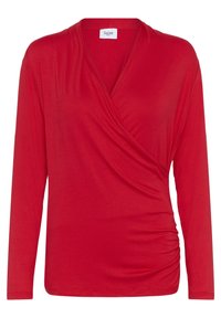 VIGGASZ WRAP BLOUSE - Long sleeved top - chinese red