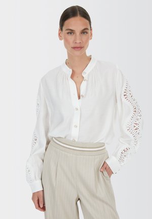 Button-down blouse - offwhite