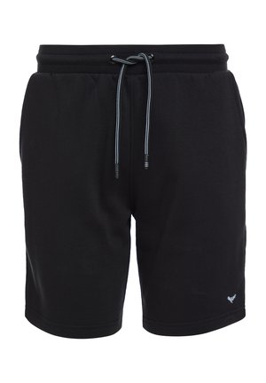 Zwarte katoenen shorts met een elastische tailleband en verstelbaar trekkoord. Voorzien van zijzakken en een klein logo op het linkerbeen.