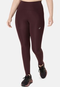 ASICS ROAD HIGH WAIST - Lauftights - dark currant
