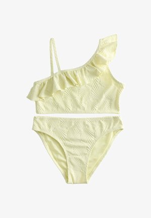 Marks & Spencer, 2 PIECE ONE SHOULDER FRILL BIKINI (6-16 YRS) SET - Bikinier - light citrus