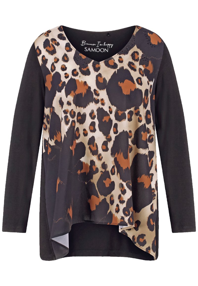 Samoon Longsleeve meerkleurig