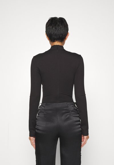 David Koma DIAMOND CUTOU - Μπλούζα με μακριά μανίκια - black/nude