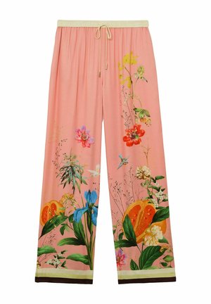 Reiss, REGULAR FIT - MILOS TROPICAL SCARF-PRINT WIDE-LEG TROUSERS . - Broek - pink