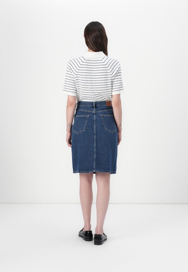STRAIGHT KNEE SKIRT - Denim skirt3