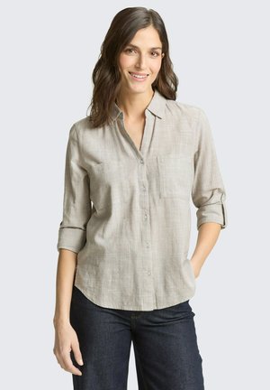 WITH STRUCTURE - Hemdbluse - soft taupe/grey