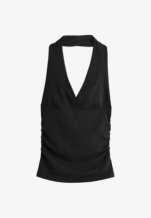 Next, REGULAR FIT - RUCHED SIDE HALTER NECK SLEEEVLESS TOP . - Débardeur - black