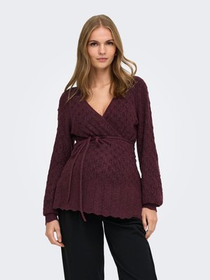 ONLY MATERNITY, CARDIGAN OLMSILLA CARDIGAN - Gilet - fig