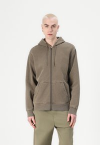 Samsøe Samsøe - PIGMENT ZIP HOODIE - Felpa con zip - canteen Immagine in miniatura 1