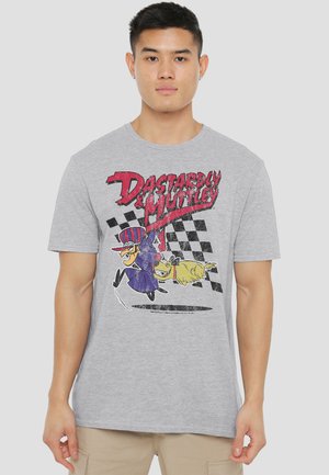 Cotton Soul, WACKY RACES DASTARDLY & MUTTLEY 1 - Print T-shirt - mottled light grey