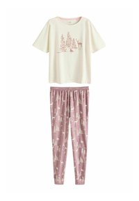 Next TALL SHORT SLEEVE  SET - Komplet pižame - pink forest