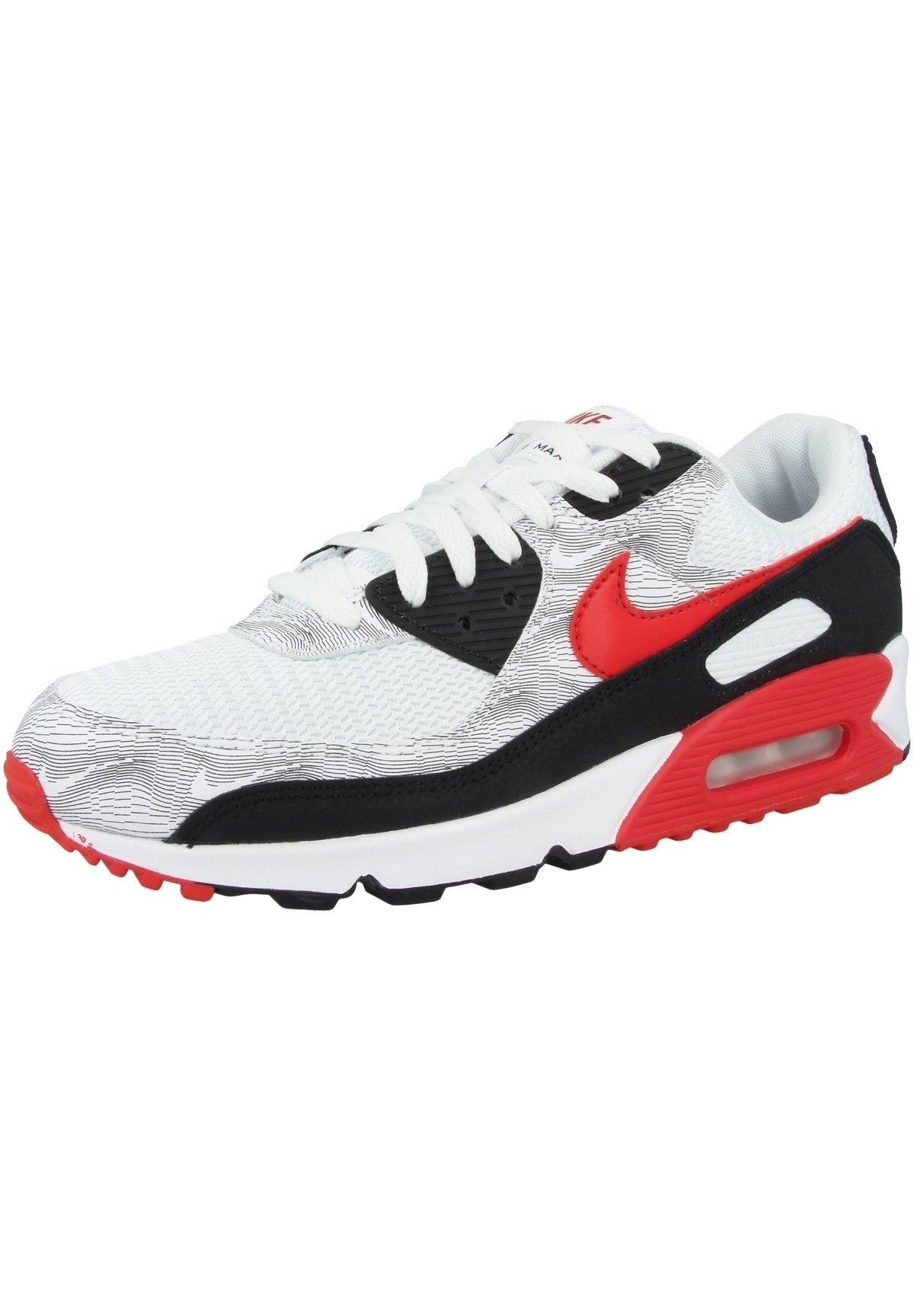 air max 90 white red black