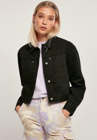 Urban Classics - LADIES SHORT BOXY WORKER JACKET - Farkkutakki - black Pienoiskuva 1
