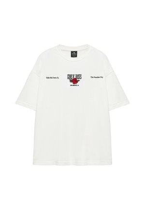 PULL&BEAR, GUNS N' ROSES - T-SHIRT - T-shirt imprimé - white