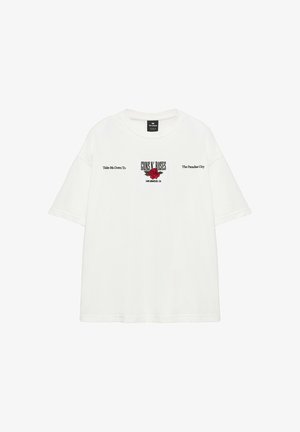 PULL&BEAR, GUNS N' ROSES - T-SHIRT - T-shirt imprimé - white