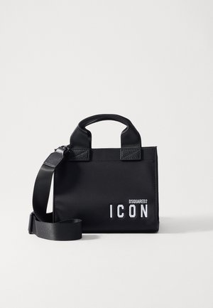DSQUARED2 ICON MINI SHOPPING - Håndveske - nero/bianco