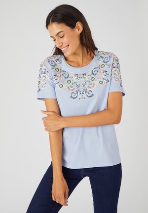 Damart Print T-shirt - bleu