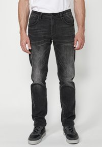 Koroshi STRETCH  - Džinsi ar taisnām starām - black