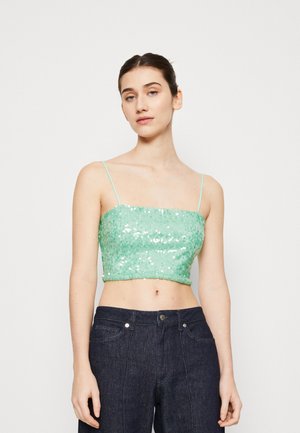 Gina Tricot CROP - Μπλούζα - light green