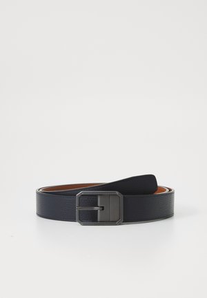 GABRIEL REVERSIBLE BELT - Cinturón - navy/cognac