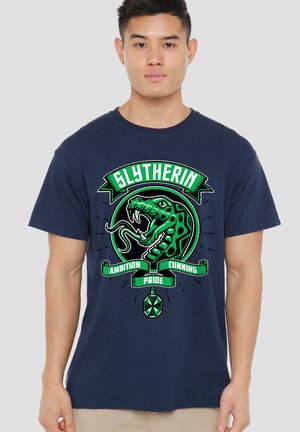 Harry Potter, HARRY POTTER SLYTHERIN CHARACTER TRAITS PATCH - Print T-shirt - dark blue
