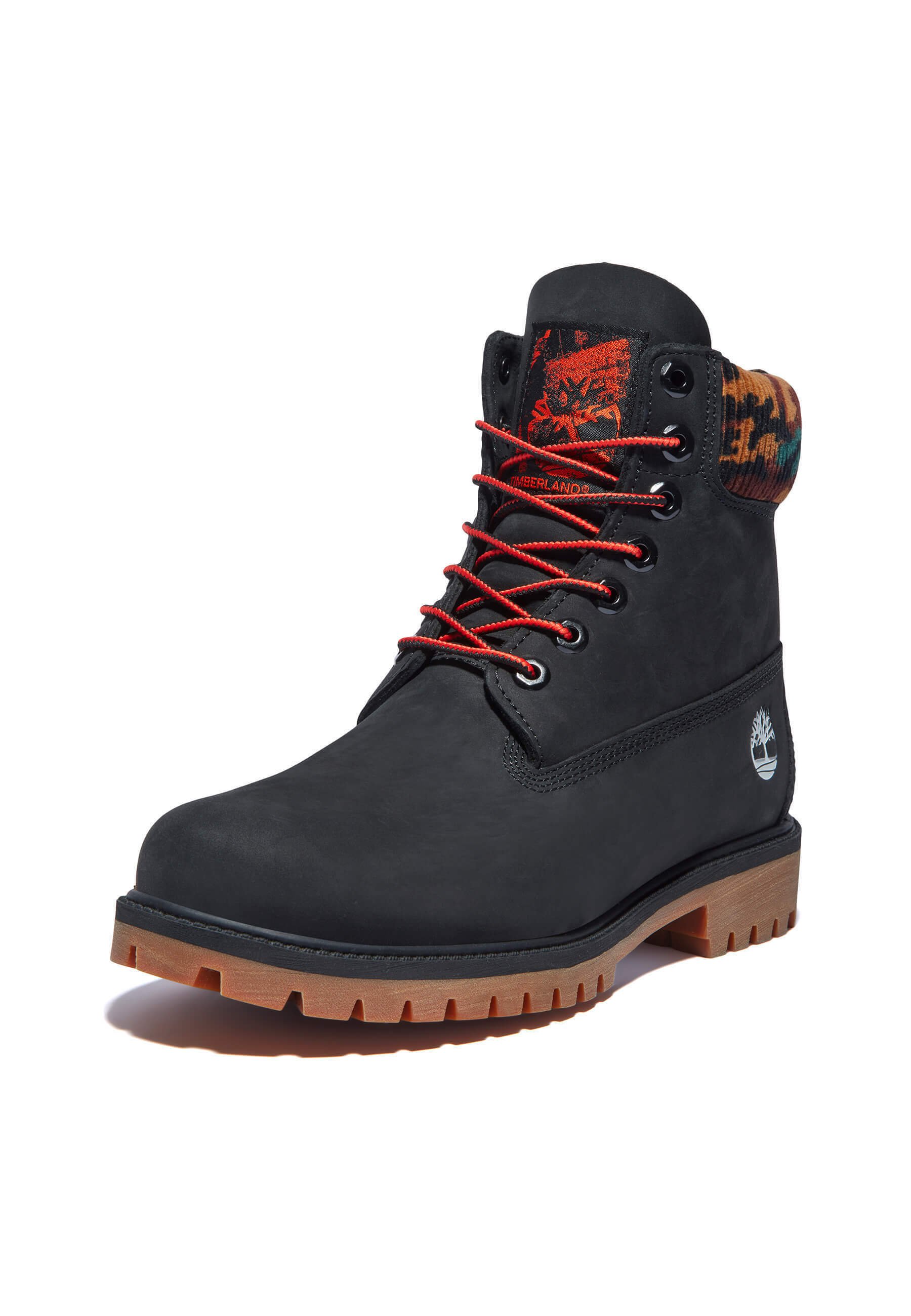 timberland black orange