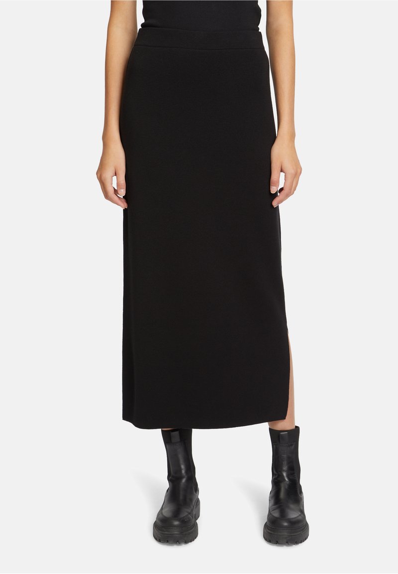 Betty Z Ladies Sewn Down Skirt - Black Poly LONGER Lengths