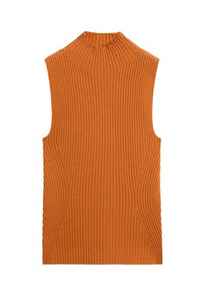 Massimo Dutti, RIBBED TURTLENECK KNIT TOP - Top - orange