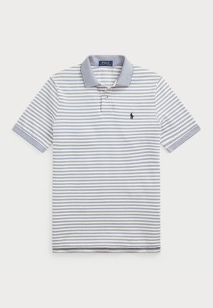 Polo Ralph Lauren Custom Slim Fit Striped Mesh Polo Shirt - Pikeepaita - earth blue/white