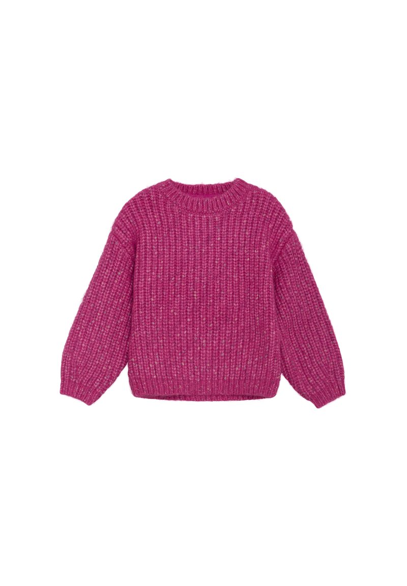 Minymo Stickad tröja - fuchsia fedora