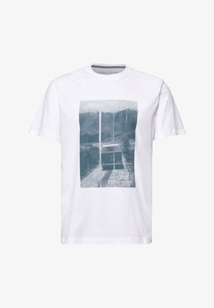 Street One MEN, T-SHIRT WITH ROUND NECK AND FOTOPRINT - T-Shirt print - bright white